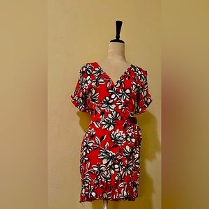 Sexy Summer women’s Dress very casual, Medium size Red whit white and black  🌺